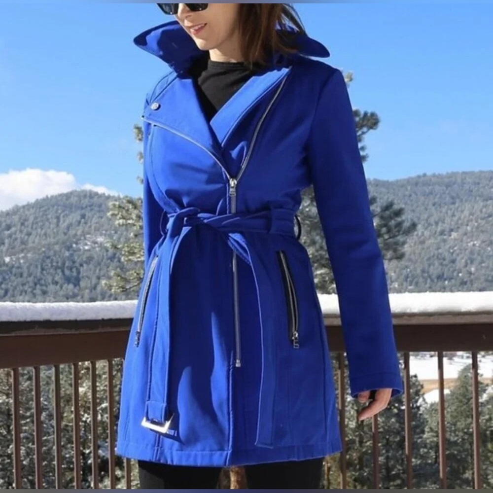 Calvin Klein Royal Blue Trench Coat - Size Small